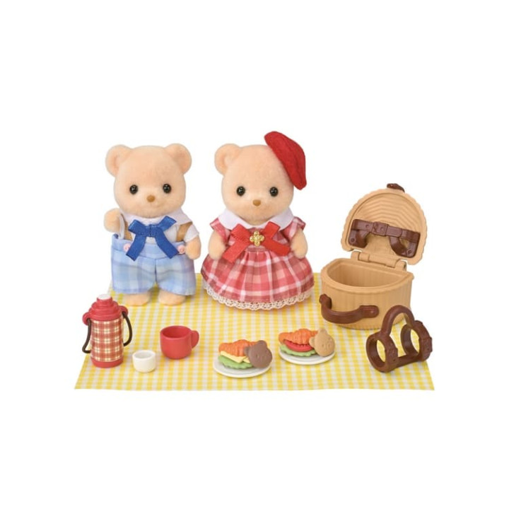 Sylvanian Families Sušenkoví medvídci sestra a bratr na pikniku