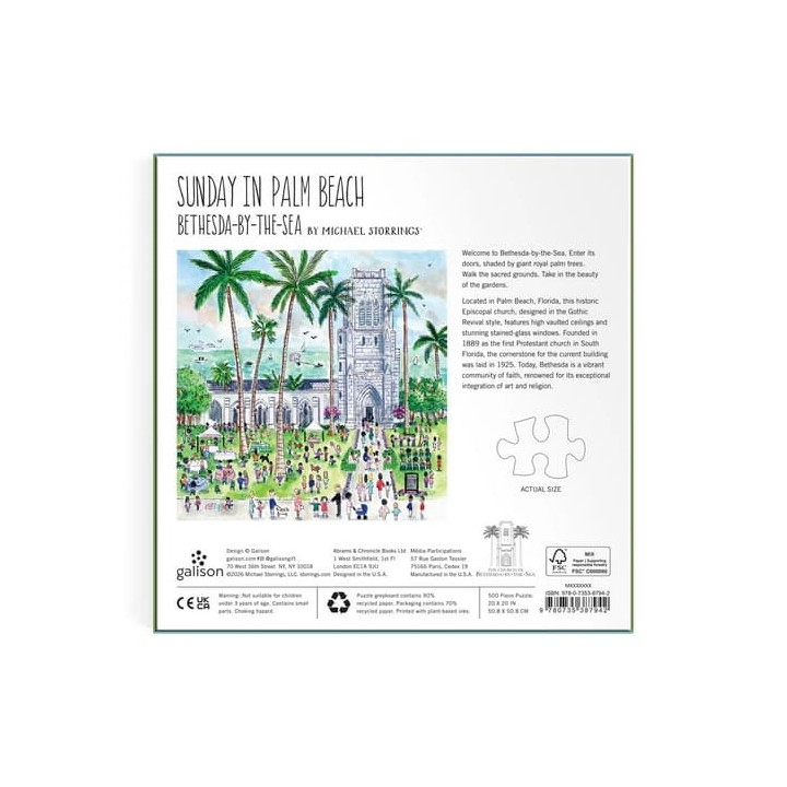 Galison Puzzle Michael Storrings Neděle v Palm Beach 500 dílků