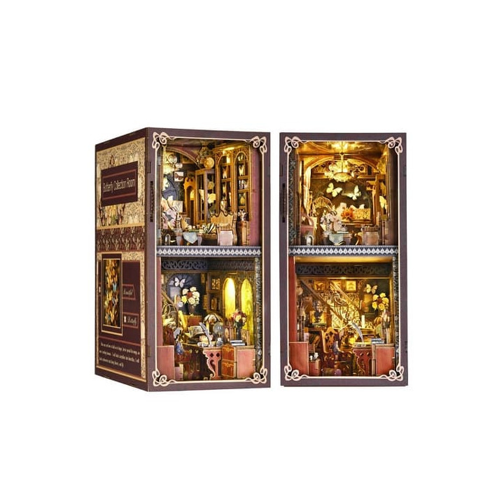 2Kids Toys 3D skládačka Zarážka na knihy Miniatura domečku Dům sběratele motýlů
