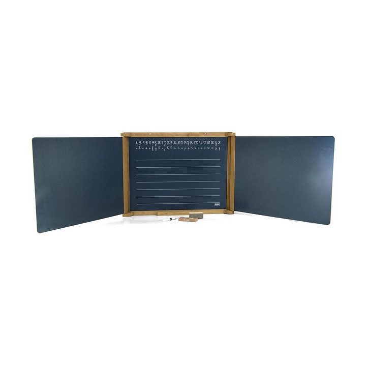 Jeujura Dřevěná trojkřídlá multifunkční tabule 156x43 cm s příslušenstvím