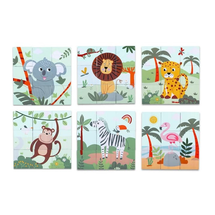 2Kids Toys Dřevěné kostky Safari