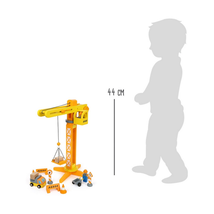 Small Foot Dřevěný jeřáb s příslušenstvím