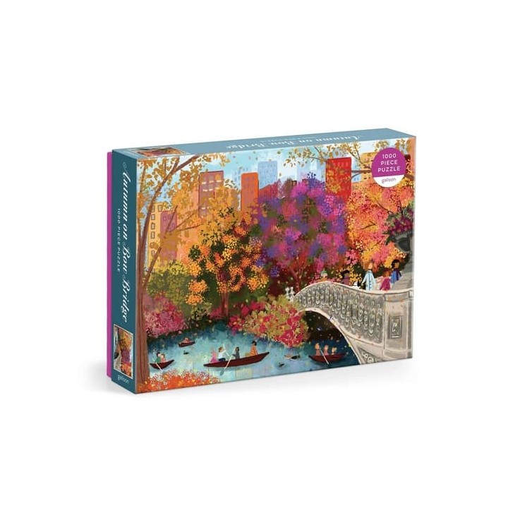 Galison Puzzle Podzim na mostě Bow Bridge Joy Laforme 1000 dílků