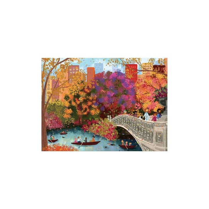 Galison Puzzle Podzim na mostě Bow Bridge Joy Laforme 1000 dílků