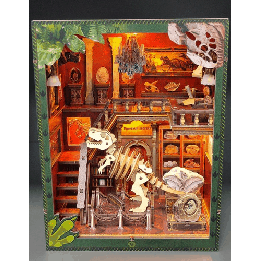 2Kids Toys 3D skládačka Zarážka na knihy Miniatura domečku Dinosauří muzeum