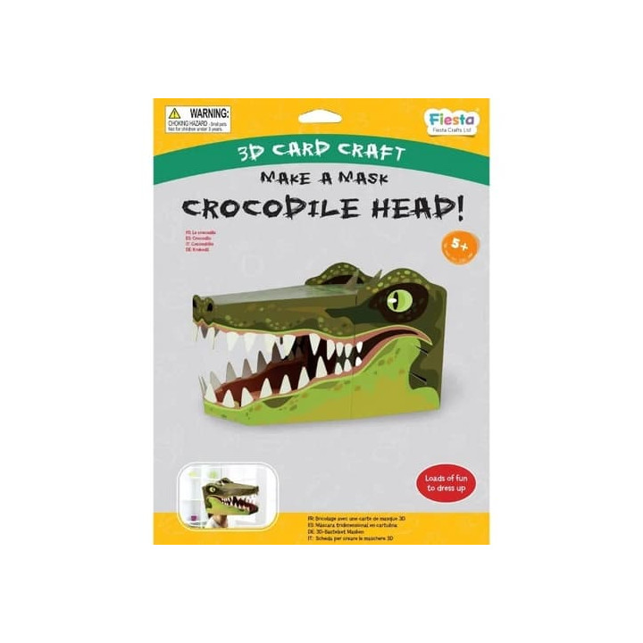 Fiesta Crafts Kreativní sada 3D maska Krokodýl