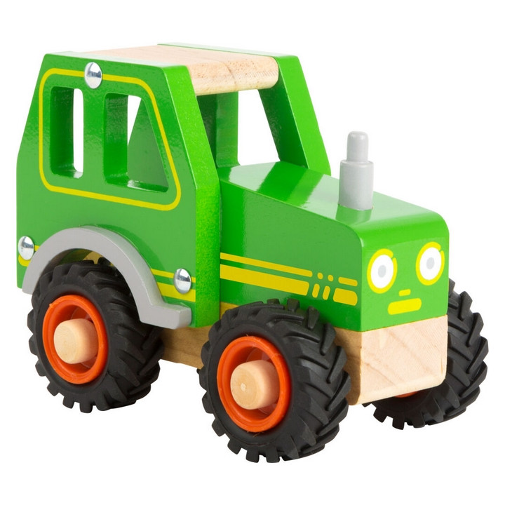 Small Foot Dřevěný traktor zelený