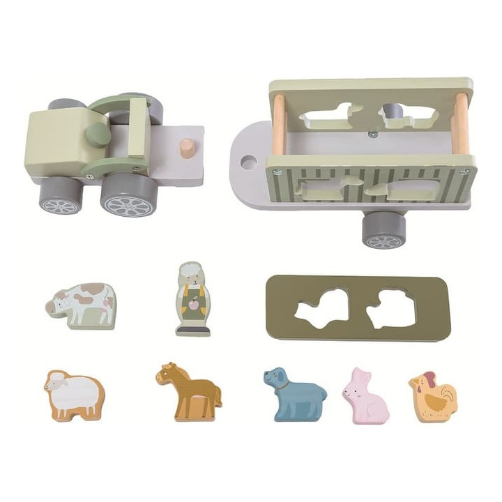 2Kids Toys Dřevěné auto se zvířátky
