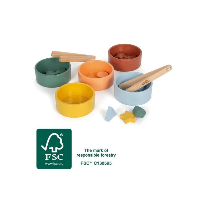 small foot Montessori třídicí hra s kleštěmi