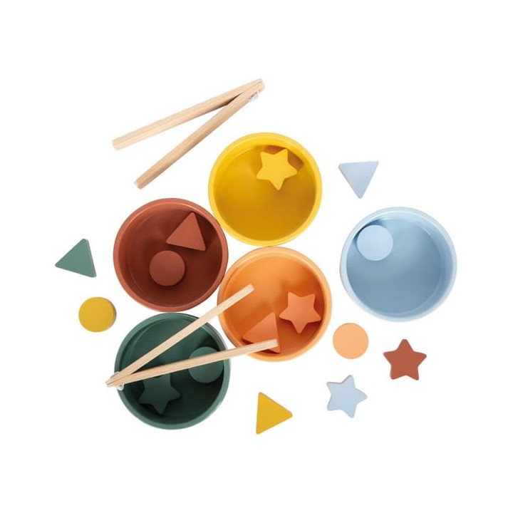 small foot Montessori třídicí hra s kleštěmi