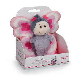 NICI Plyšový motýlek Love v dárkové krabičce, 10 cm