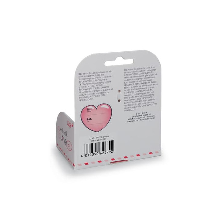 NICI Plyšový motýlek Love v dárkové krabičce, 10 cm