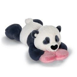 NICI Plyšová panda Love se srdíčkem - ležící, 20 cm