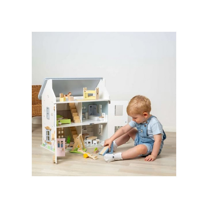Bigjigs Toys Dřevěný nábytek do domečku pro panenky Dětský pokoj