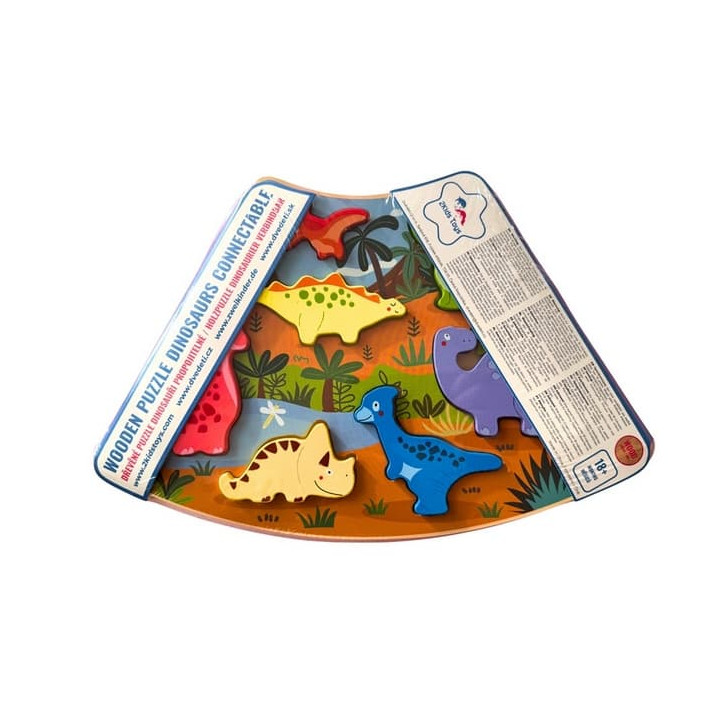 2Kids Toys Dřevěné puzzle Dinosauři propojitelné