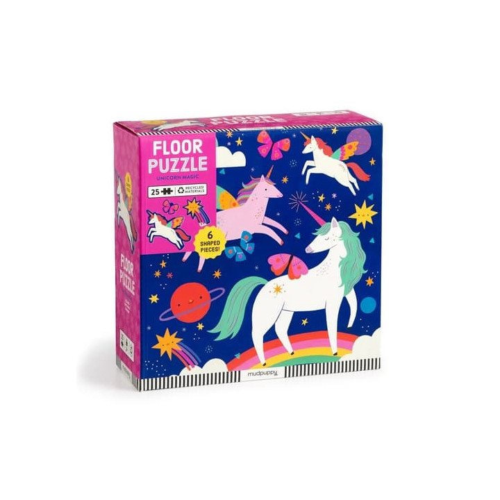 Mudpuppy Podlahové puzzle Kouzelní jednorožci 25 dílků