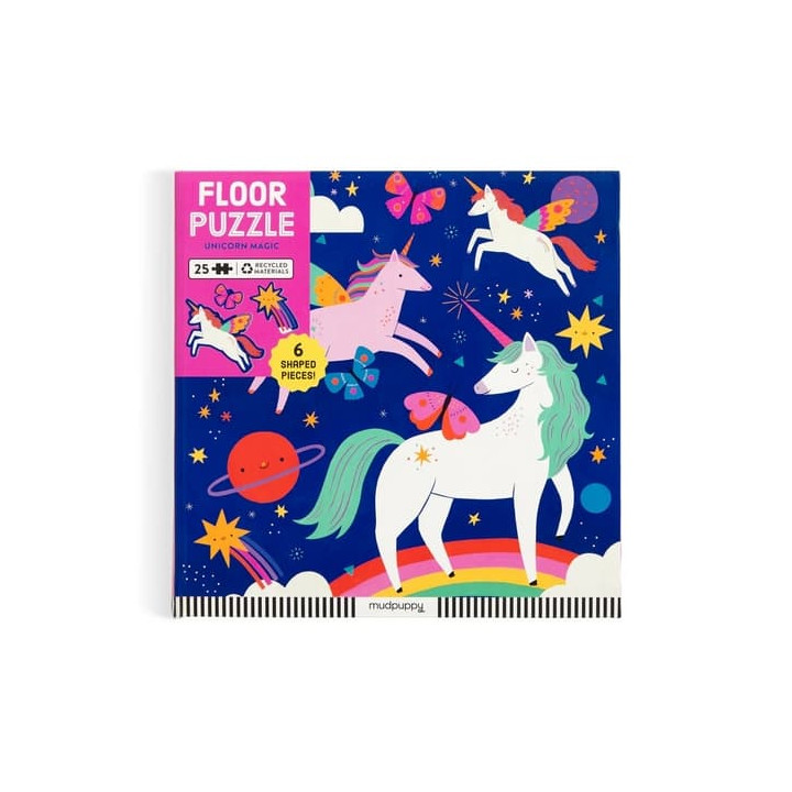 Mudpuppy Podlahové puzzle Kouzelní jednorožci 25 dílků