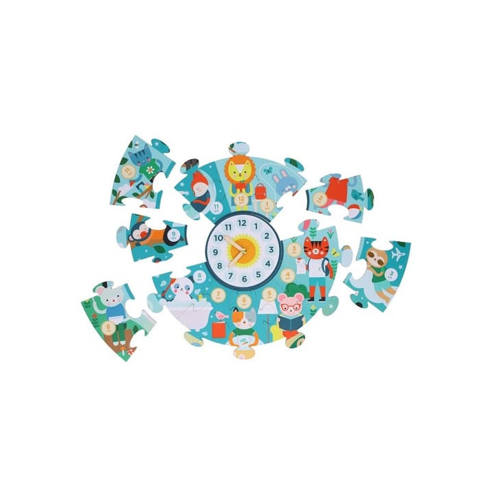 Petit Collage Podlahové puzzle Ilustrované učební hodiny