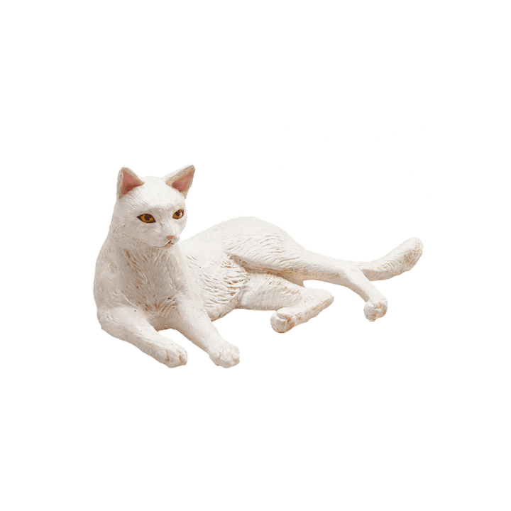 Mojo Kočka bílá ležící