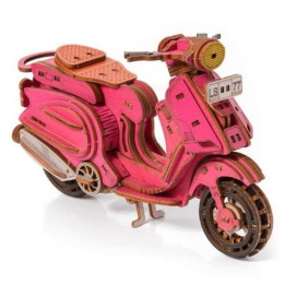 Little Story 3D dřevěná skládačka Sting Scooter růžový
