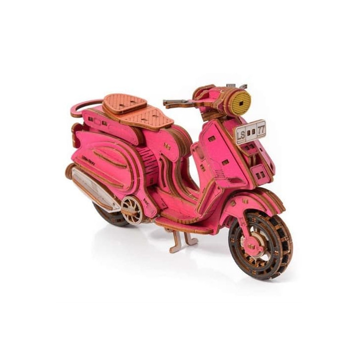 Little Story 3D dřevěná skládačka Sting Scooter růžový