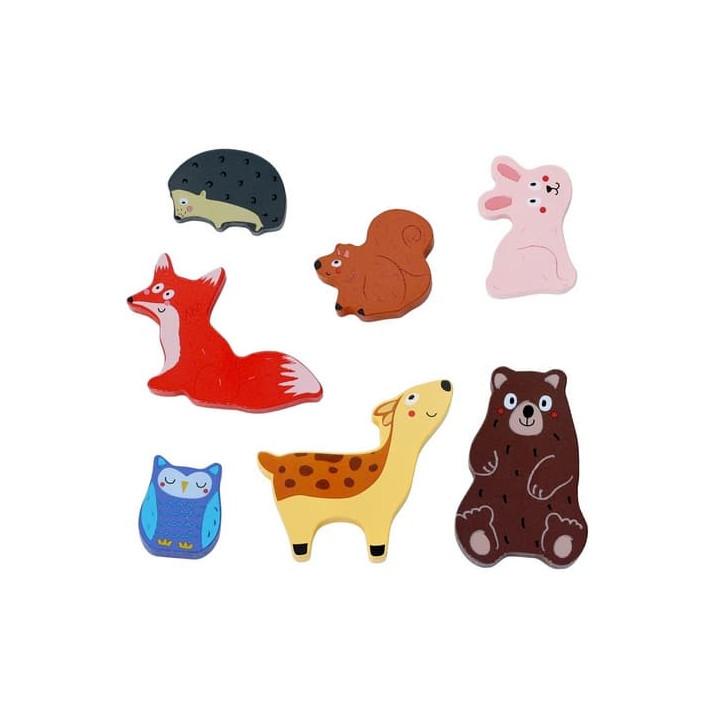 2Kids Toys Dřevěné puzzle Lesní zvířátka propojitelné