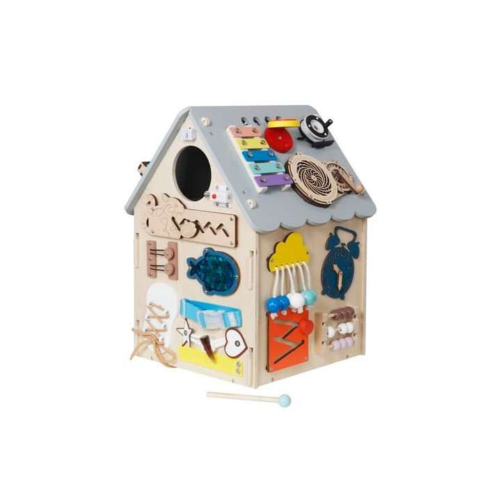 2Kids Toys Activity board Domeček šedý