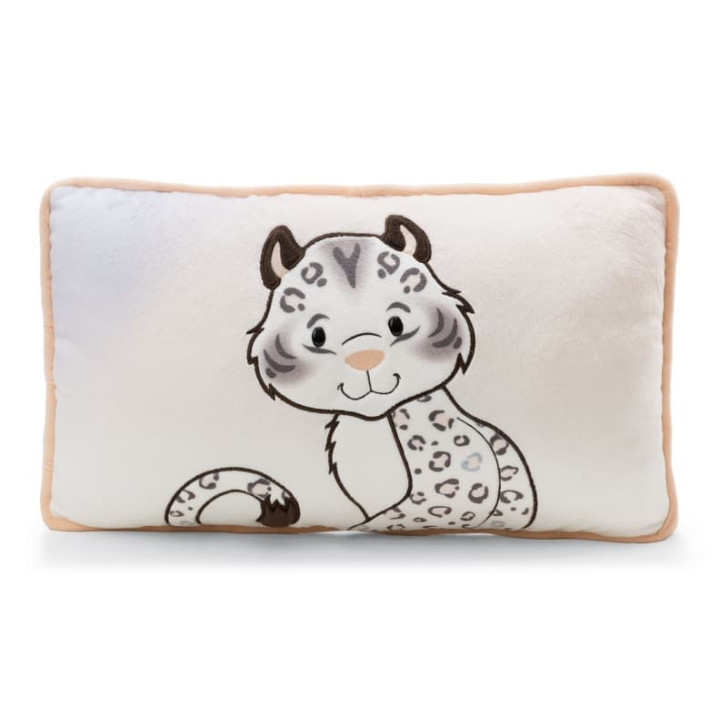NICI GREEN Polštář sněžný leopard Eleni Snowbell 43x25 cm