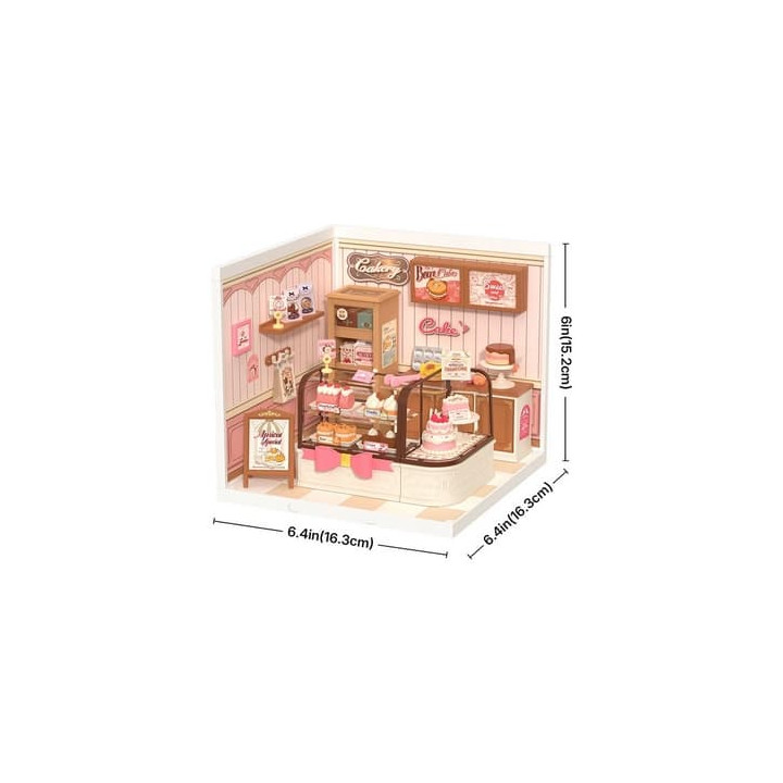 RoboTime 3D dřevěná skládačka Miniatura domečku Cukrárna Tasty