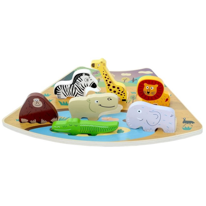 2Kids Toys Dřevěné puzzle Safari propojitelné