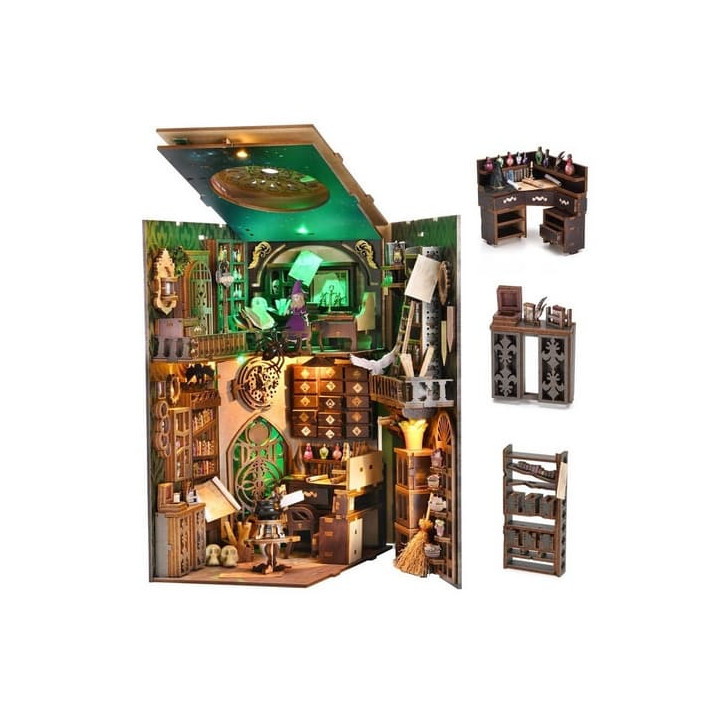2Kids Toys 3D skládačka Zarážka na knihy Miniatura domečku Dům čarodějnice