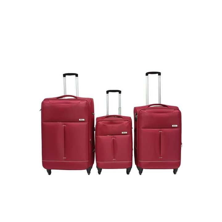 Bavy Cestovní kufr látkový Red - set 3 ks