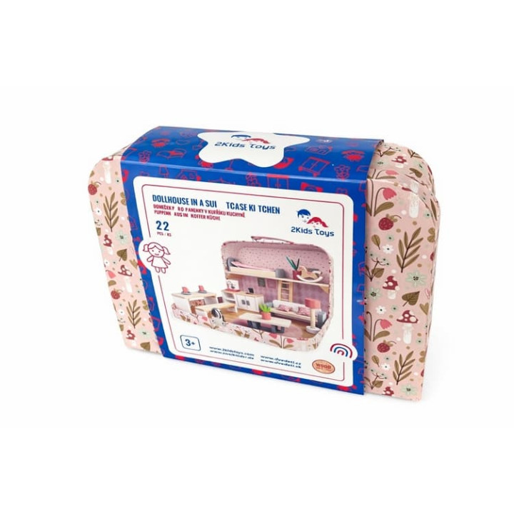 2Kids Toys Domeček pro panenky v kufříku Kuchyně