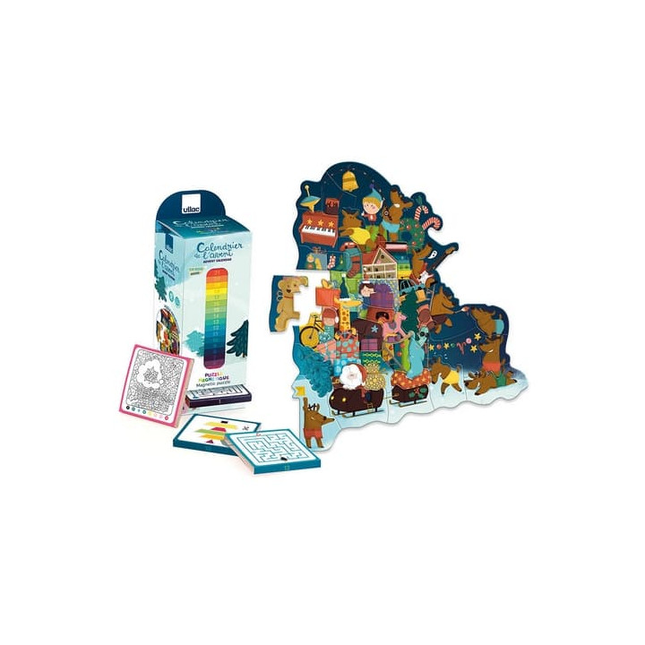 Adventní kalendář Vilac Magnetické puzzle