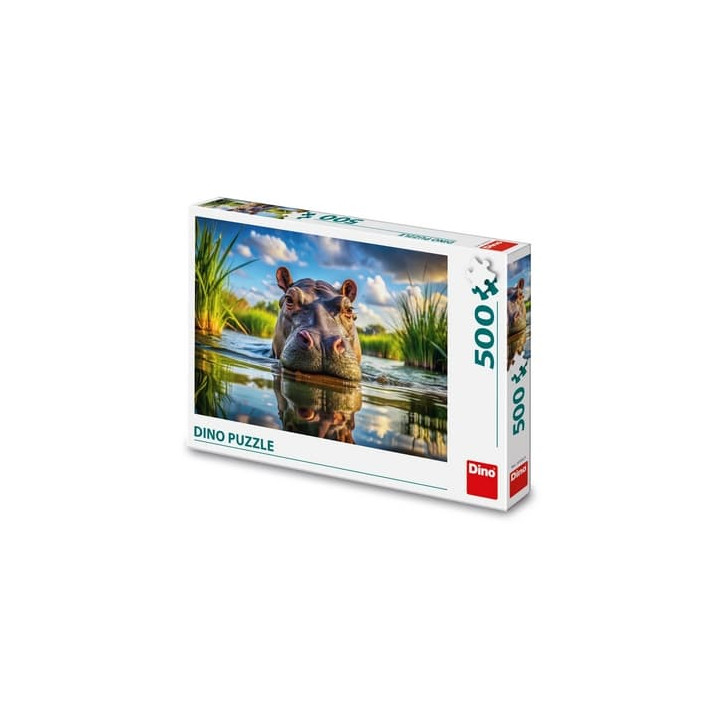 Dino Puzzle Roztomilý hroch 500 dílků