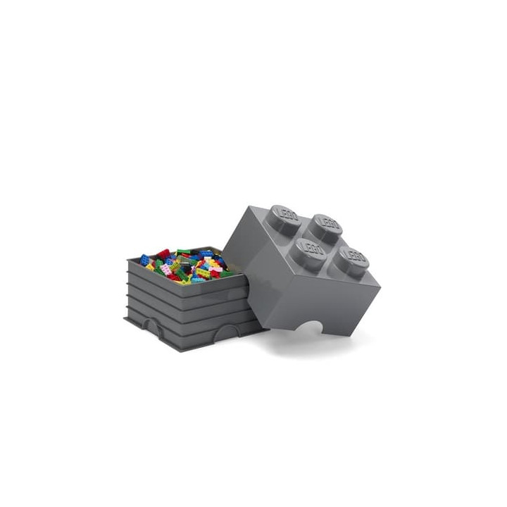 LEGO úložný box 4 - tmavě šedá