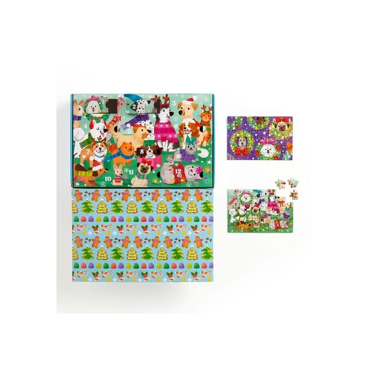 Mudpuppy Puzzle Předvánoční odpočítávání sada 12 ks
