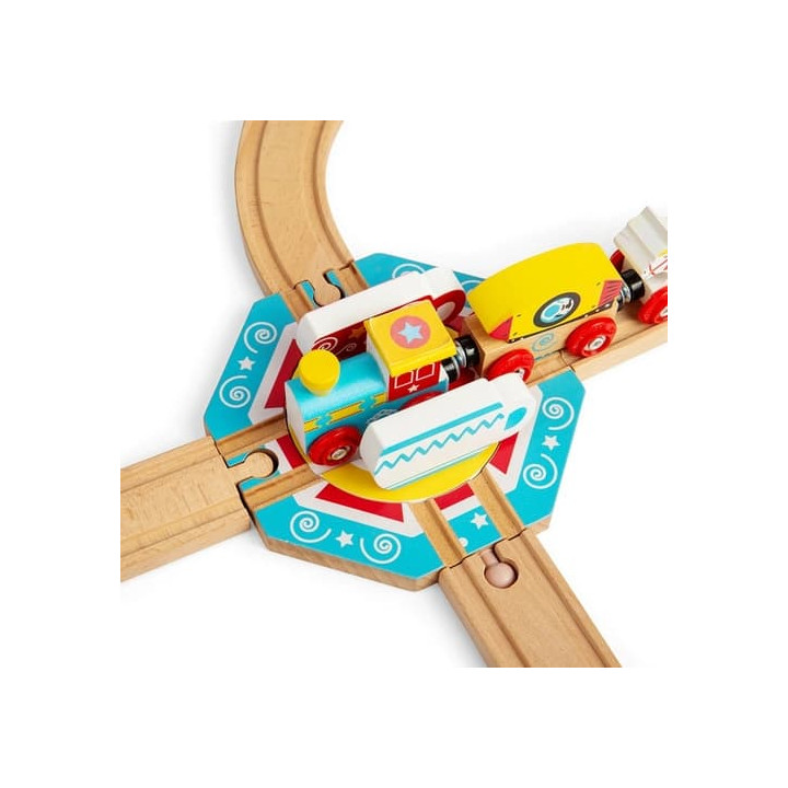 Bigjigs Rail Točna s motivem čajových lístků