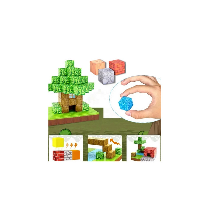 Magnetické stavebnice World of Blocks 108 dílků