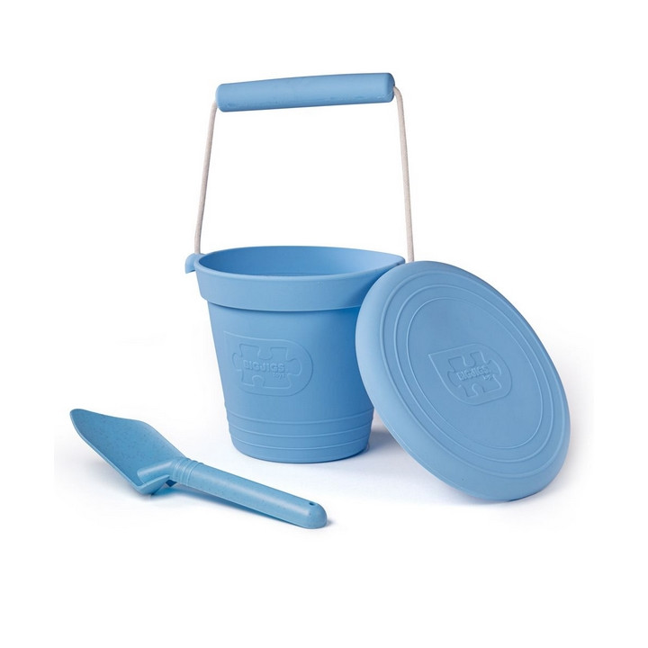 Bigjigs Toys Plážový kyblíček světle modrý