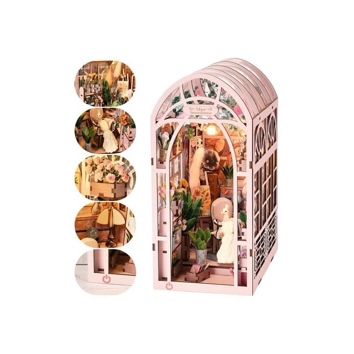 2Kids Toys 3D skládačka Zarážka na knihy Miniatura domečku Skleník umělkyně
