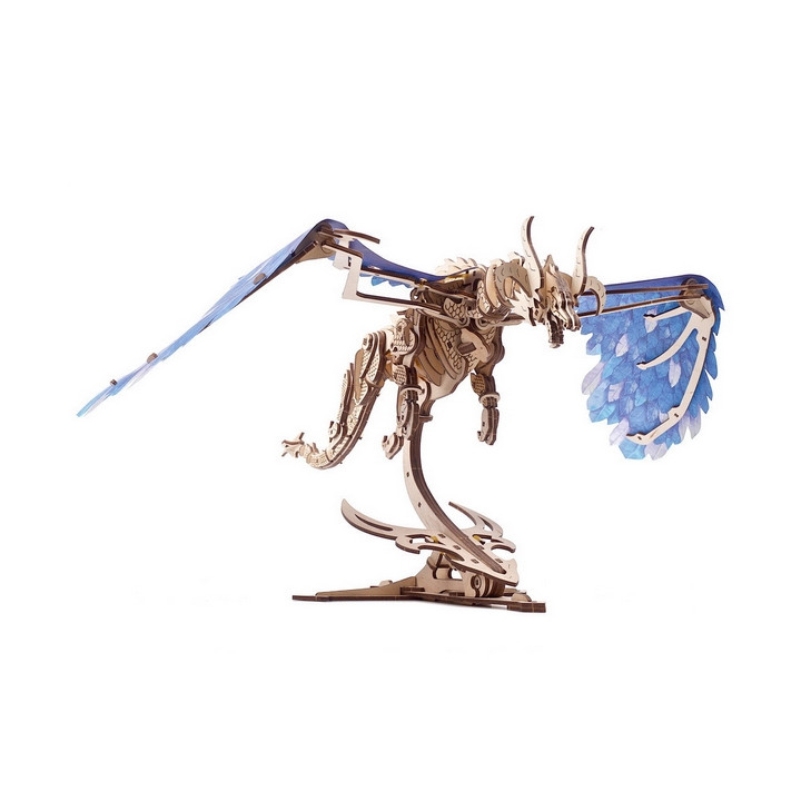 Ugears 3D dřevěné mechanické puzzle Vířící drak