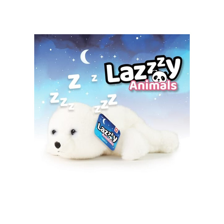 Rappa Plyšový medvěd bílý 29 cm Lazy Animals