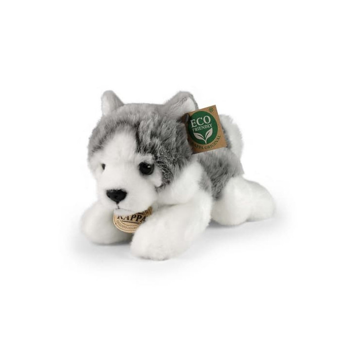 Rappa Plyšový pes husky ležící 20 cm ECO-FRIENDLY