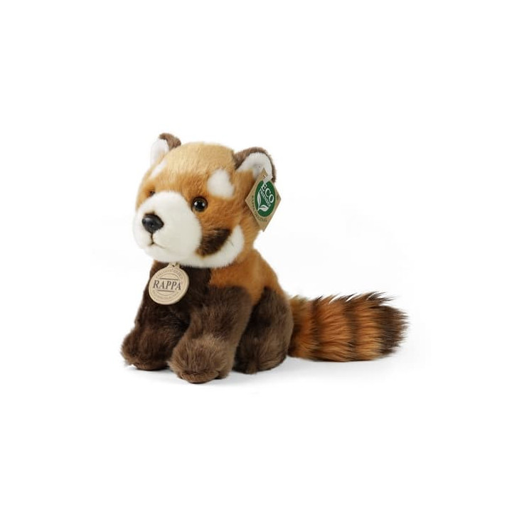 Rappa Plyšová panda červená sedící 18 cm ECO-FRIENDLY