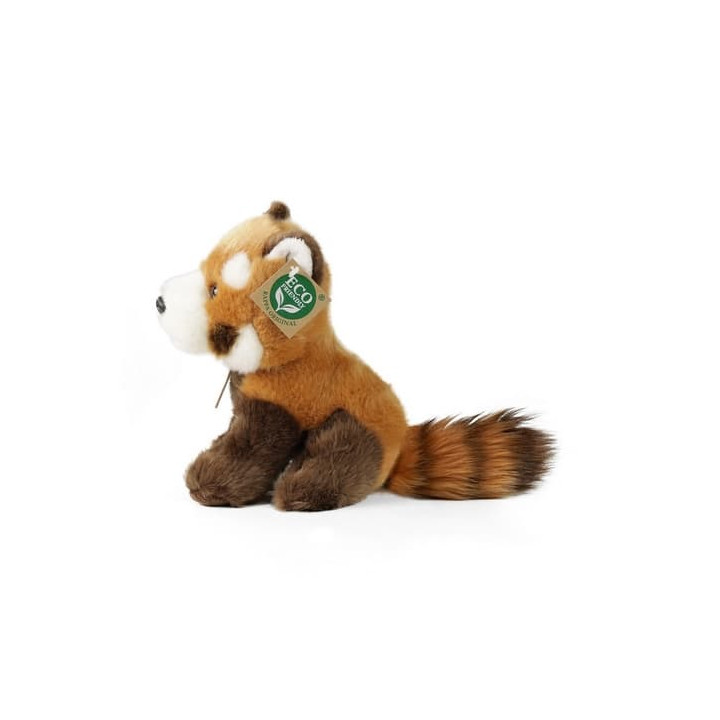 Rappa Plyšová panda červená sedící 18 cm ECO-FRIENDLY