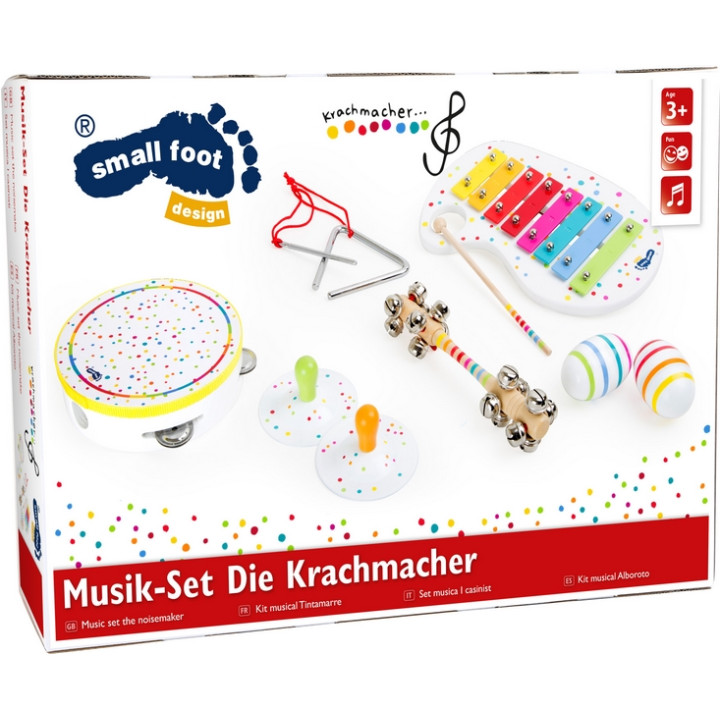 Small Foot Dřevěný muzikální hudební set s puntíky