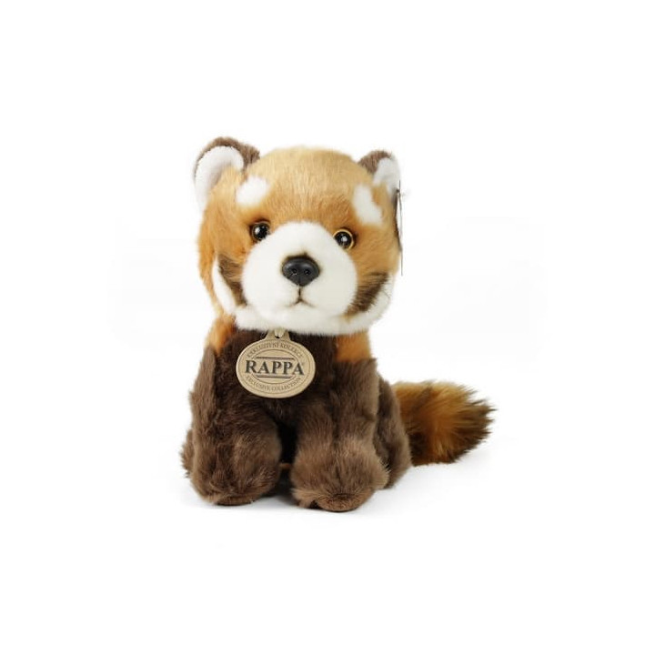 Rappa Plyšová panda červená sedící 18 cm ECO-FRIENDLY
