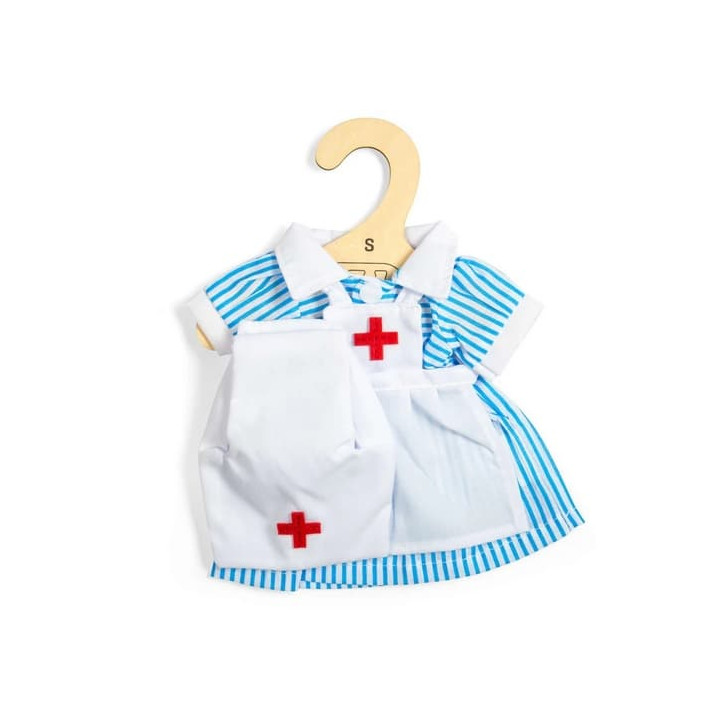 Bigjigs Toys Šaty zdravotní sestřičky pro panenku 28 cm