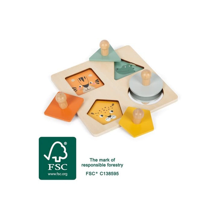 small foot Dřevěné Montessori puzzle